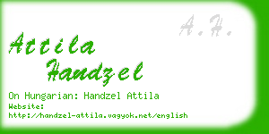 attila handzel business card